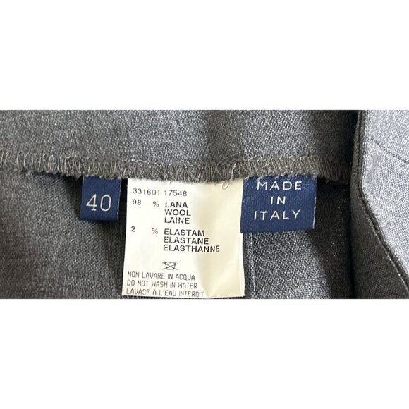 Davide Cenci Incotex Gray Trousers Classic Fit Dress Pants Made in Italy Wool - Picture 10 of 12